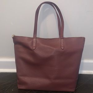 Cuyana Leather Zipper Tote w/ Organization Insert